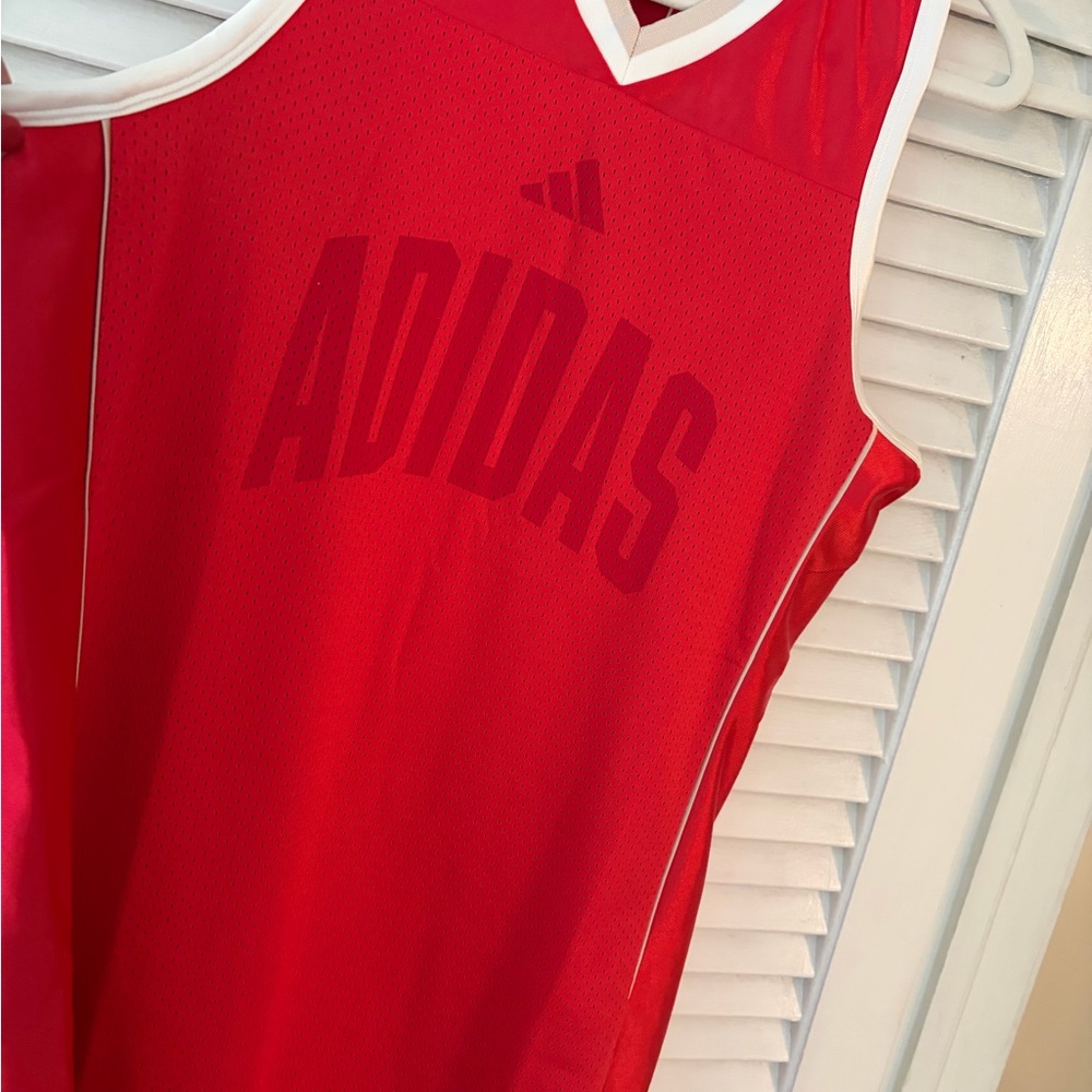 Adidas Red Sleeveless Athletic Tank